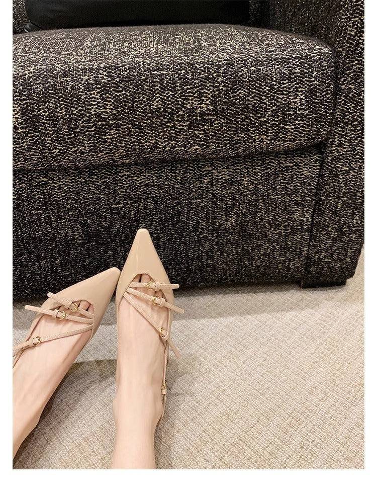Women's High Heel Sandals | All-match Buckle Sandals | KayEssence