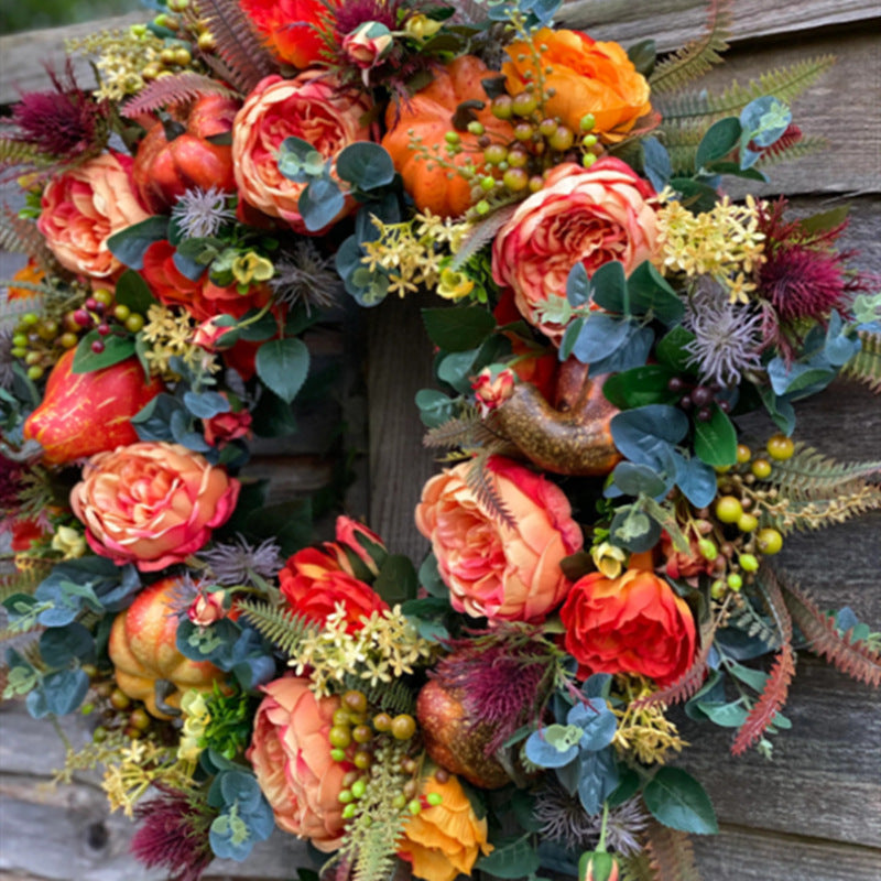 Halloween Pumpkin Wreath | Peony Pumpkin Wreath | KayEssence