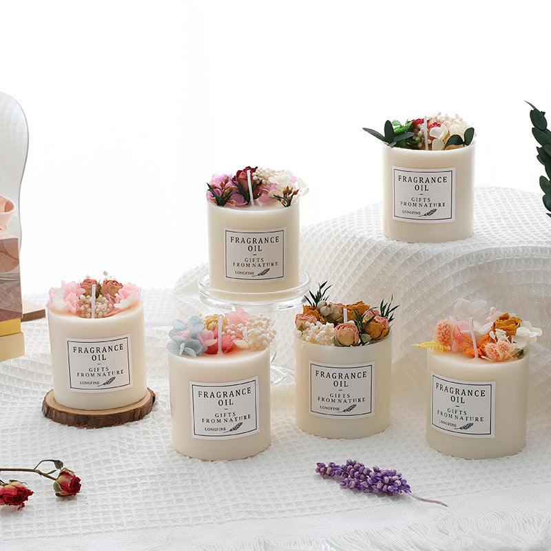 Dried Flowers Candles | Decor Romantic Candles | KayEssence