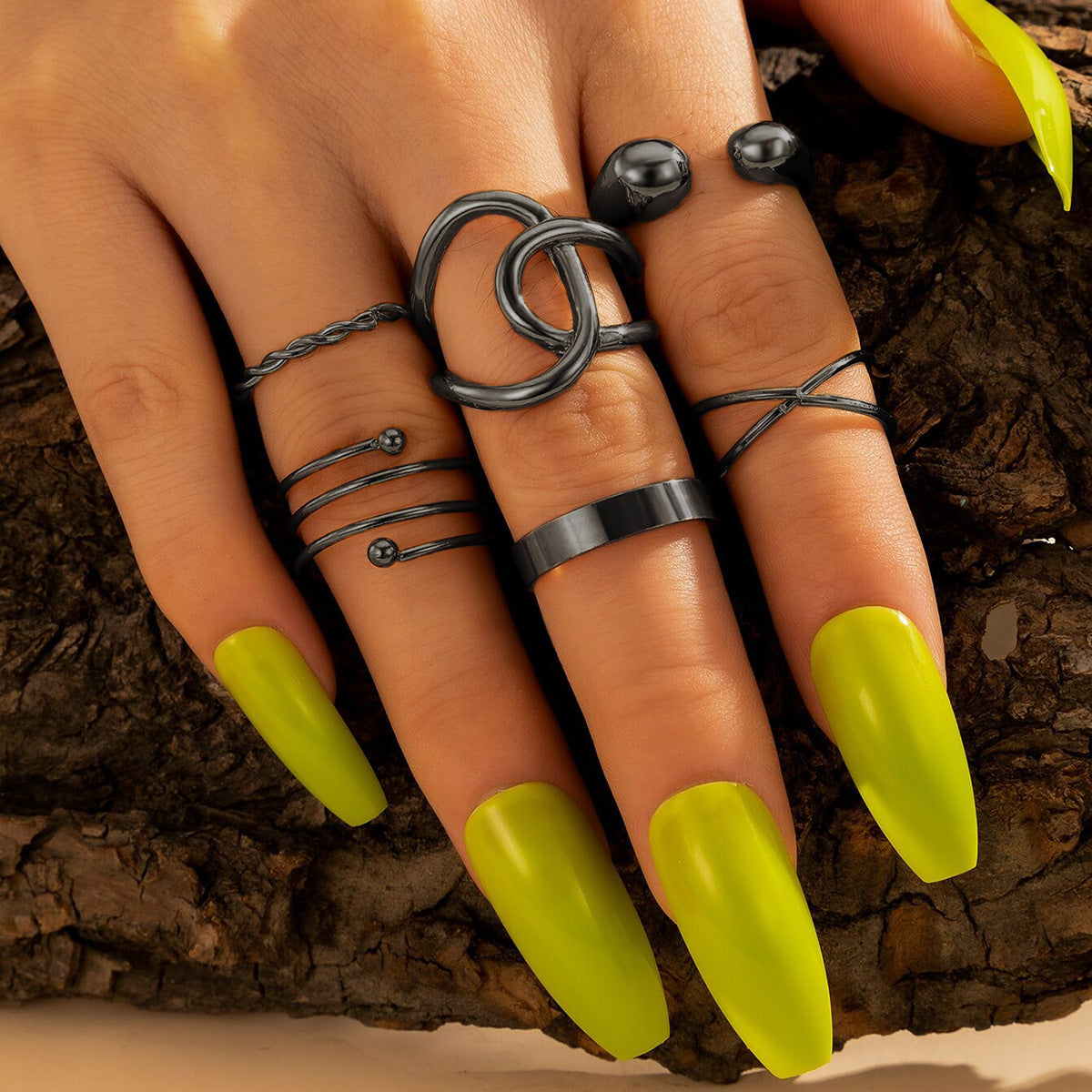 Geometric Cross Rings | Simple Wear 6 Rings | KayEssence