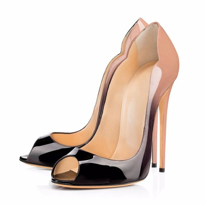 Fish Mouth Gradient Shoes | Gradient Stiletto Shoes | KayEssence