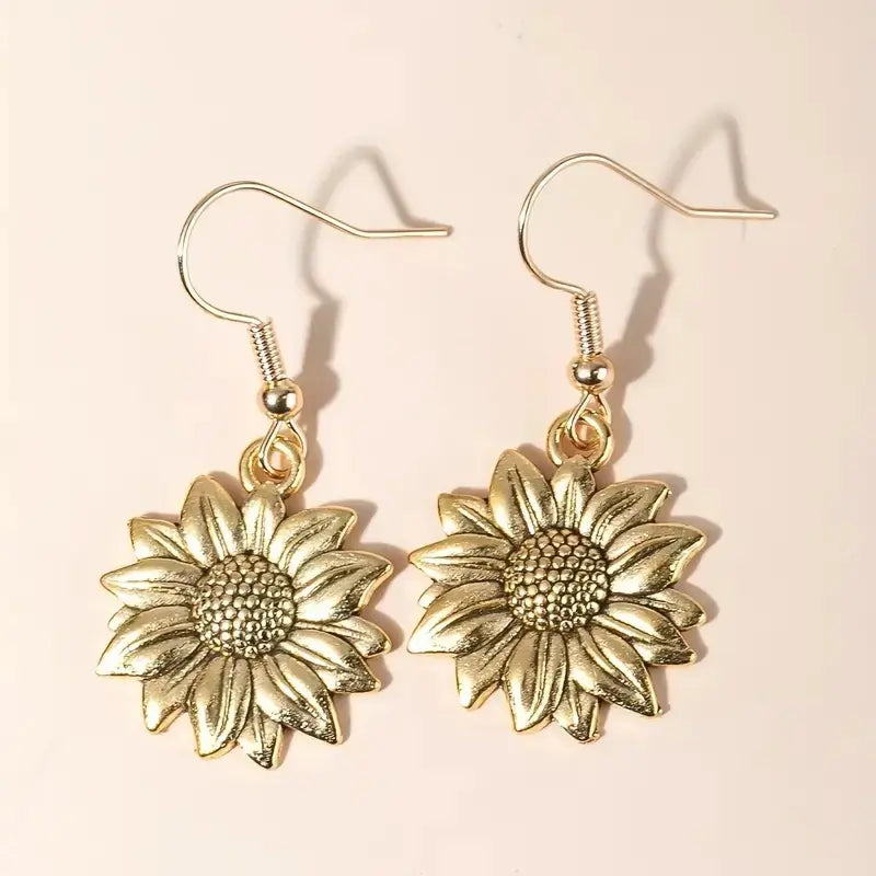 Huitan Drop Earrings | Trendy Sunflower Earrings | KayEssence