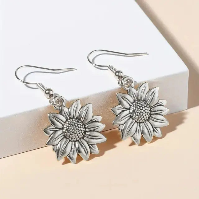 Huitan Drop Earrings | Trendy Sunflower Earrings | KayEssence