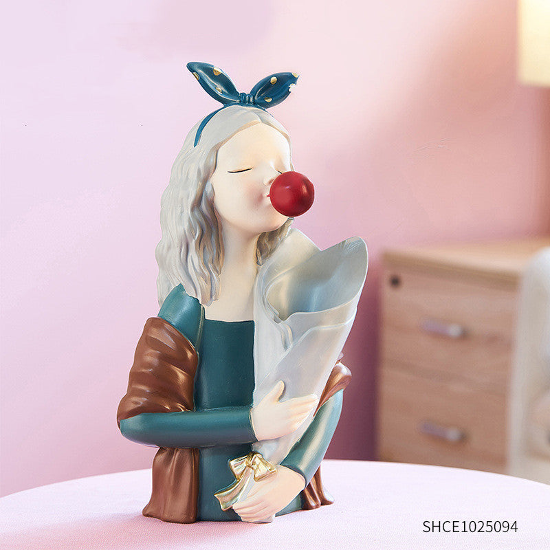 Girl Figurine Resin Sculpture | Home Decor Figurine | KayEssence