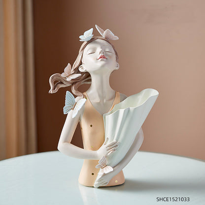 Girl Figurine Resin Sculpture | Home Decor Figurine | KayEssence