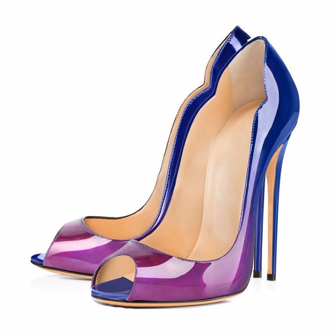Fish Mouth Gradient Shoes | Gradient Stiletto Shoes | KayEssence