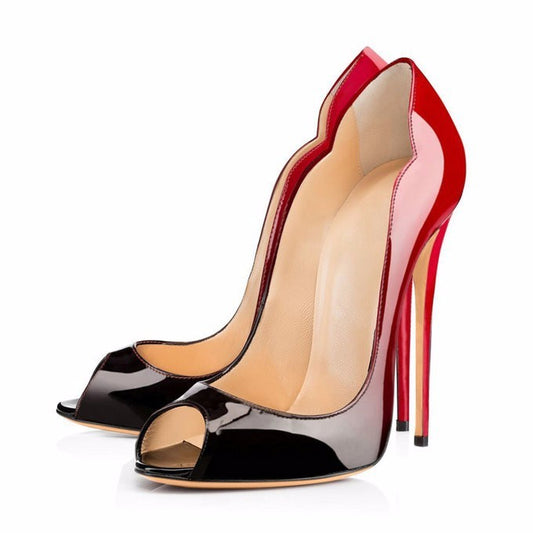 Fish Mouth Gradient Shoes | Gradient Stiletto Shoes | KayEssence