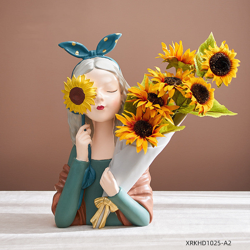Girl Figurine Resin Sculpture | Home Decor Figurine | KayEssence