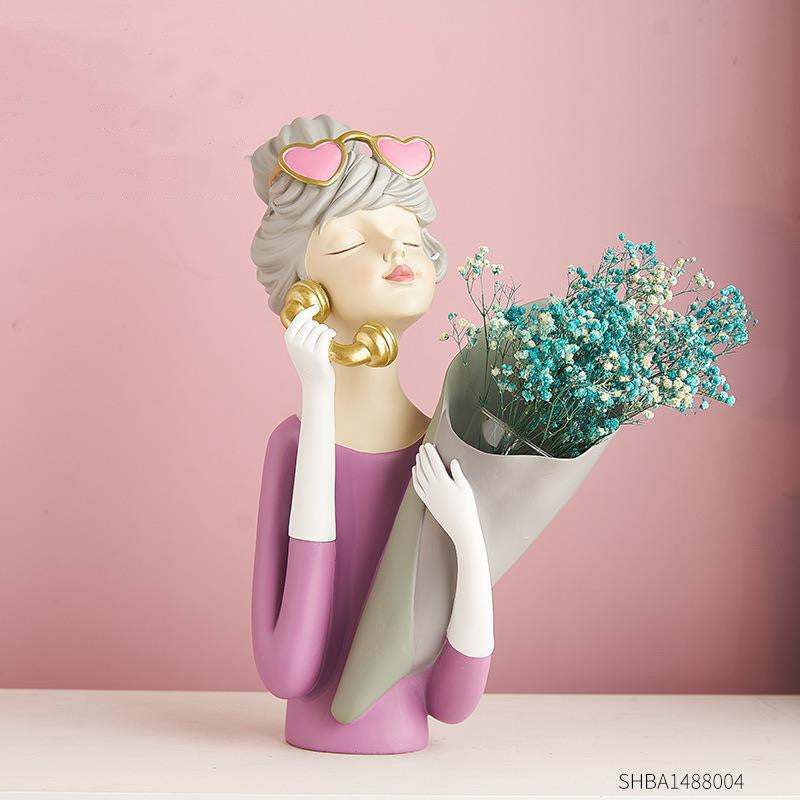 Girl Figurine Resin Sculpture | Home Decor Figurine | KayEssence
