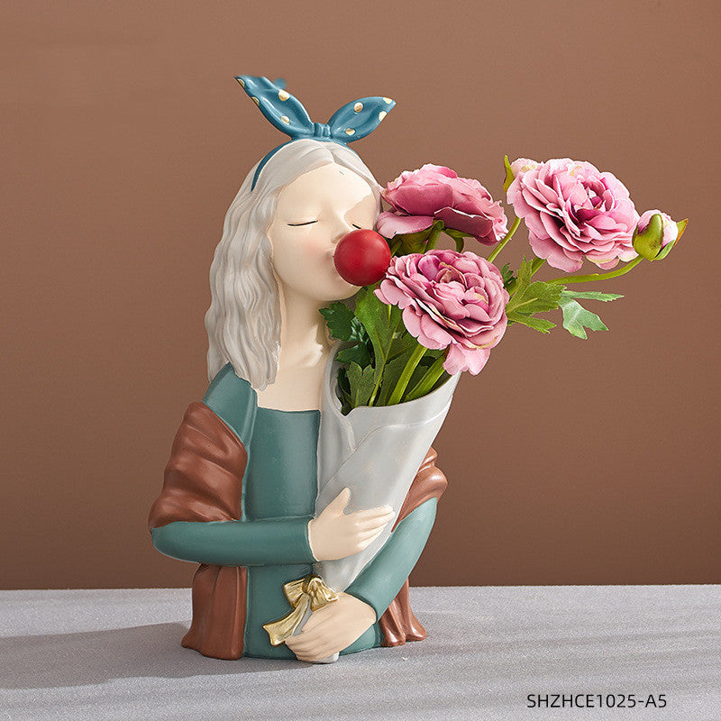 Girl Figurine Resin Sculpture | Home Decor Figurine | KayEssence