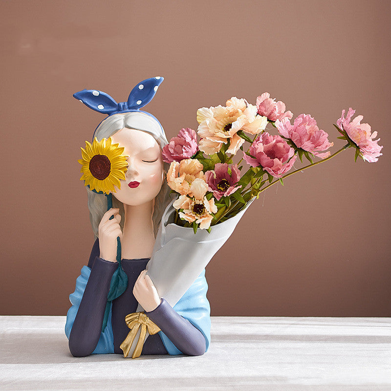 Girl Figurine Resin Sculpture | Home Decor Figurine | KayEssence