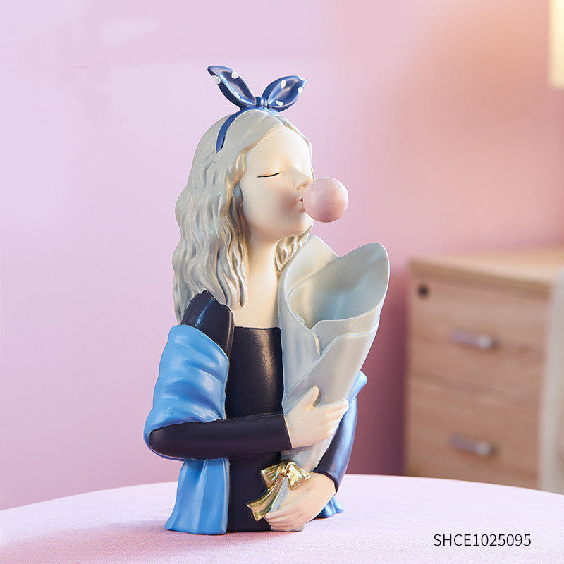 Girl Figurine Resin Sculpture | Home Decor Figurine | KayEssence