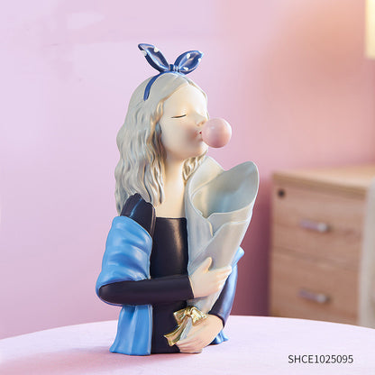 Girl Figurine Resin Sculpture | Home Decor Figurine | KayEssence