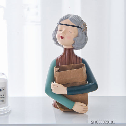 Girl Figurine Resin Sculpture | Home Decor Figurine | KayEssence