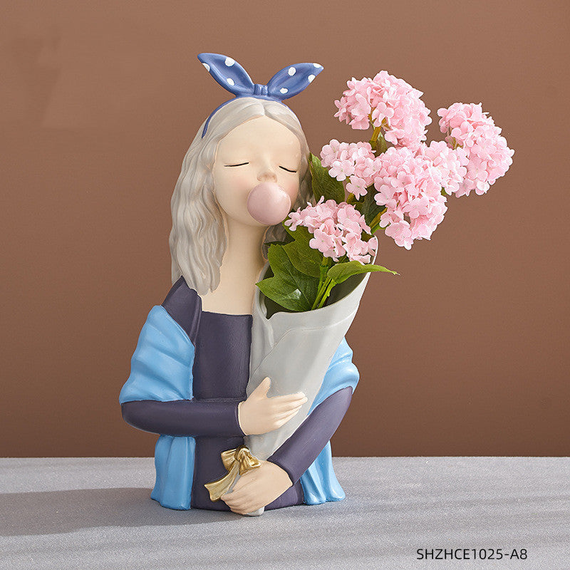 Girl Figurine Resin Sculpture | Home Decor Figurine | KayEssence