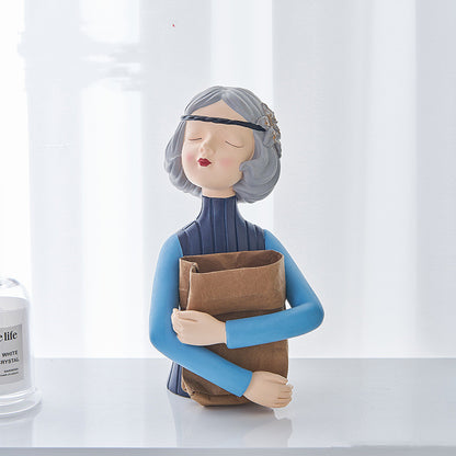 Girl Figurine Resin Sculpture | Home Decor Figurine | KayEssence
