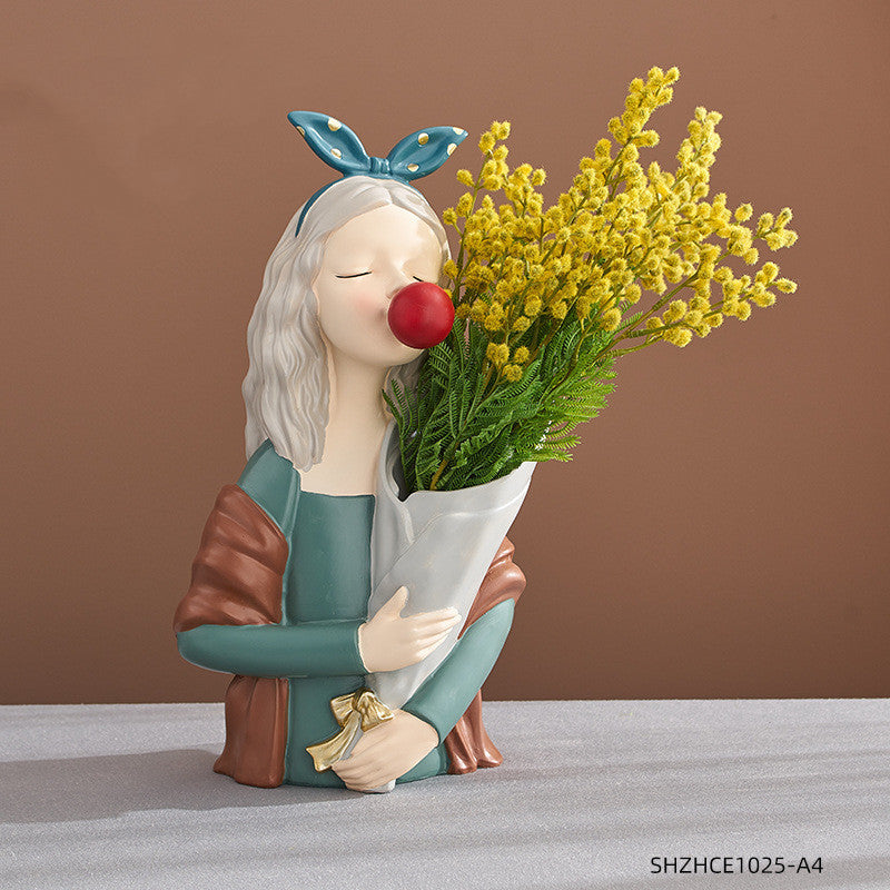 Girl Figurine Resin Sculpture | Home Decor Figurine | KayEssence