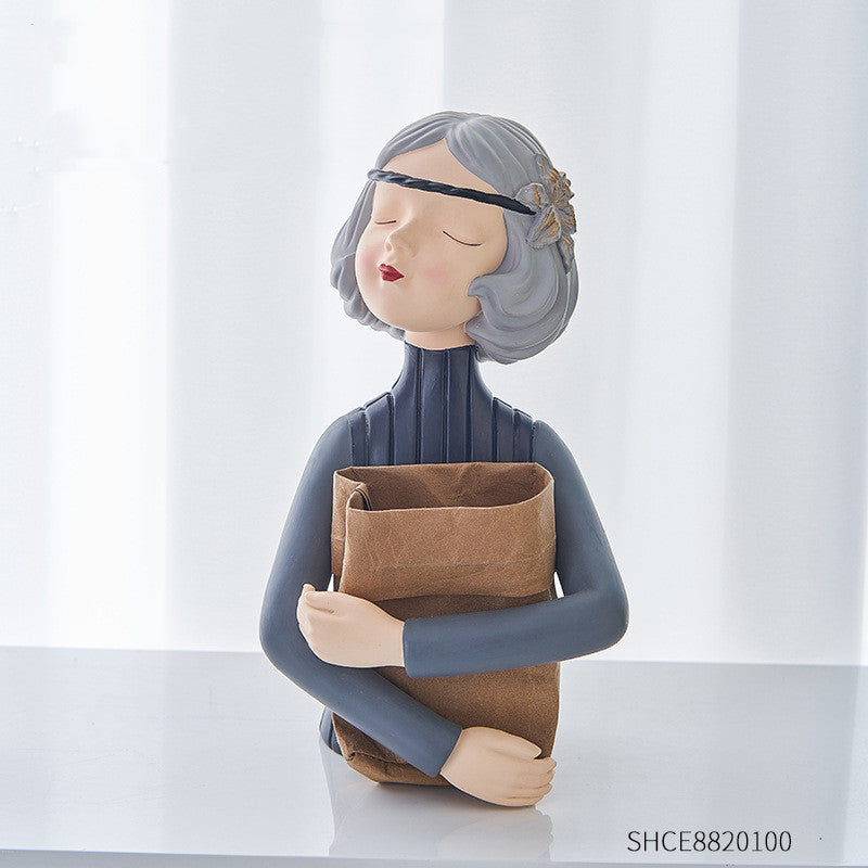 Girl Figurine Resin Sculpture | Home Decor Figurine | KayEssence