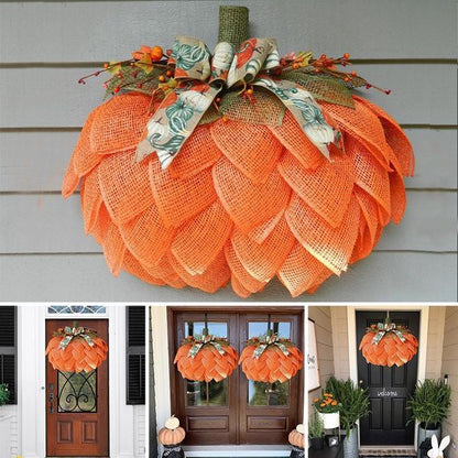 Home Pumpkin Wreath | Front Door Pumpkin Wreath | KayEssence