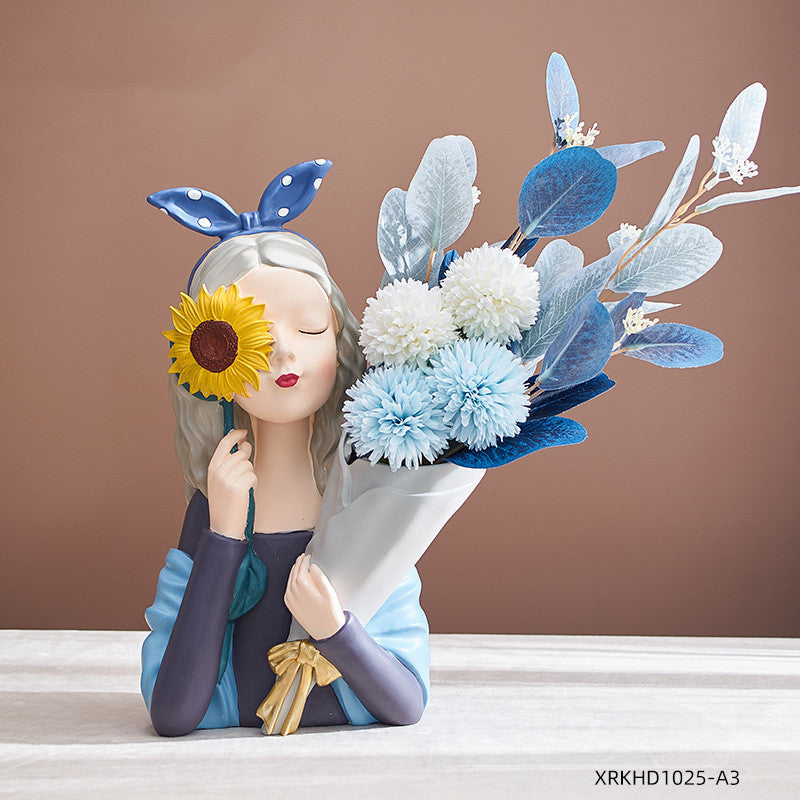 Girl Figurine Resin Sculpture | Home Decor Figurine | KayEssence