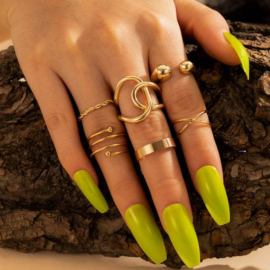 Geometric Cross Rings | Simple Wear 6 Rings | KayEssence