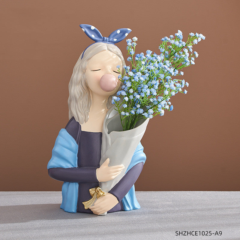 Girl Figurine Resin Sculpture | Home Decor Figurine | KayEssence