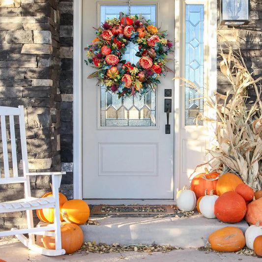 Halloween Pumpkin Wreath | Peony Pumpkin Wreath | KayEssence