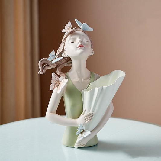 Girl Figurine Resin Sculpture | Home Decor Figurine | KayEssence