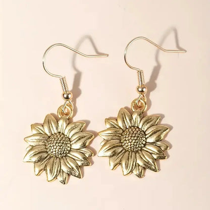Huitan Drop Earrings | Trendy Sunflower Earrings | KayEssence
