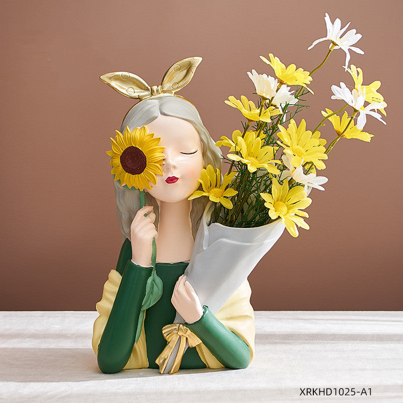 Girl Figurine Resin Sculpture | Home Decor Figurine | KayEssence