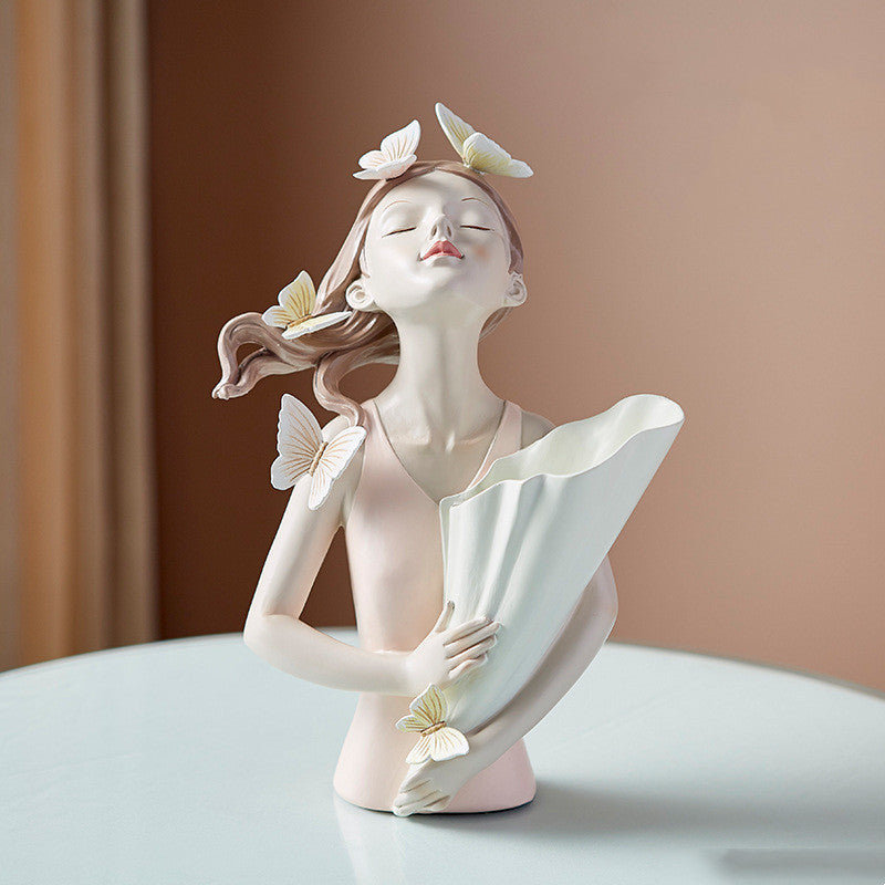 Girl Figurine Resin Sculpture | Home Decor Figurine | KayEssence