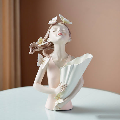 Girl Figurine Resin Sculpture | Home Decor Figurine | KayEssence