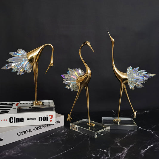 Crane Copper Ornaments | TV Cabinet Porch | KayEssence