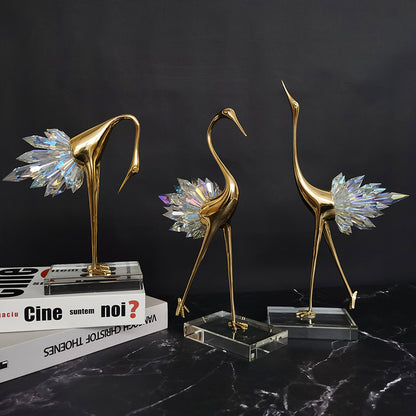 Crane Copper Ornaments | TV Cabinet Porch | KayEssence