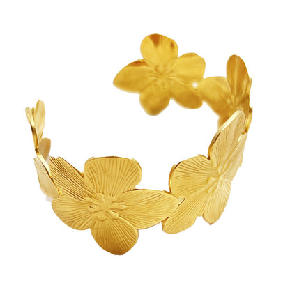 Gold Flowers Openings Bracelet Women's High Sense Ornament