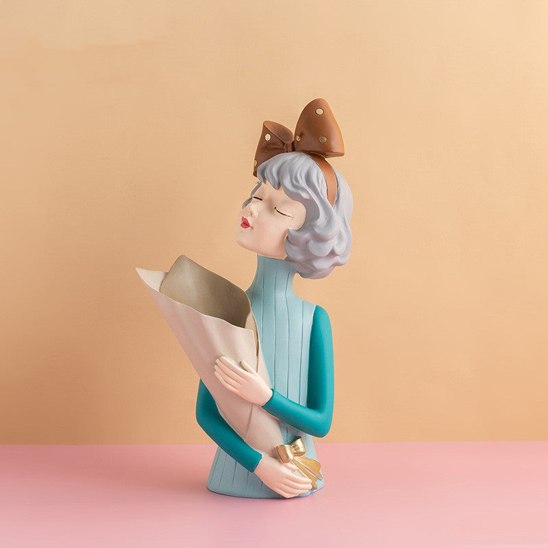 Girl Figurine Resin Sculpture | Home Decor Figurine | KayEssence