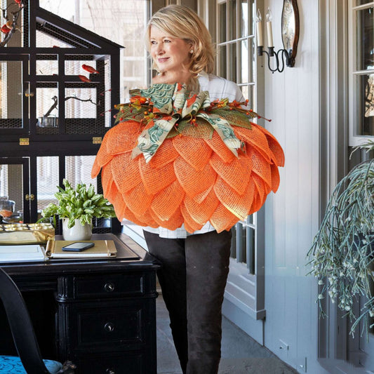 Home Pumpkin Wreath | Front Door Pumpkin Wreath | KayEssence