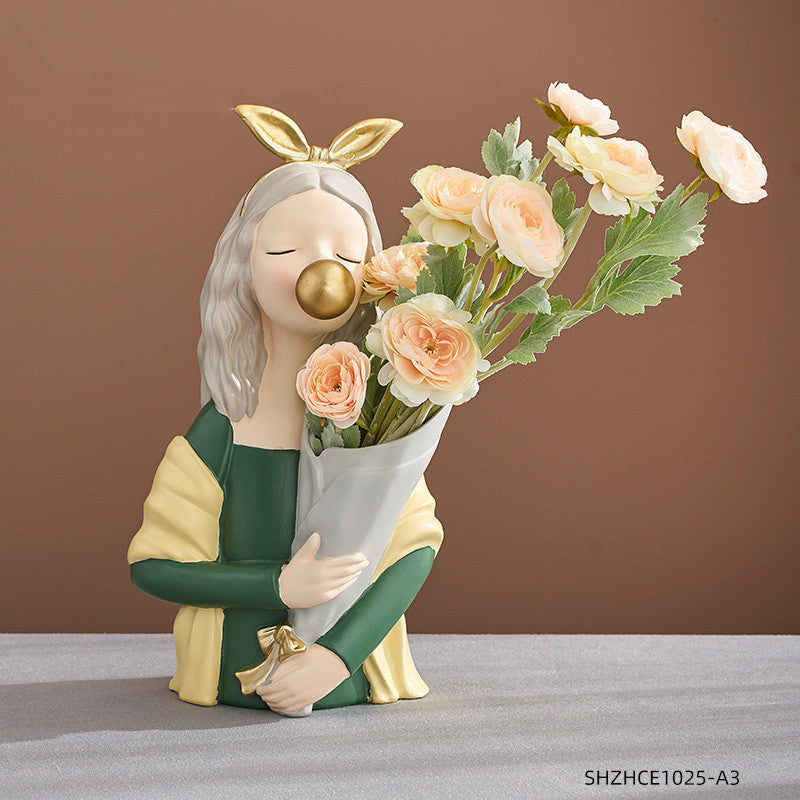 Girl Figurine Resin Sculpture | Home Decor Figurine | KayEssence