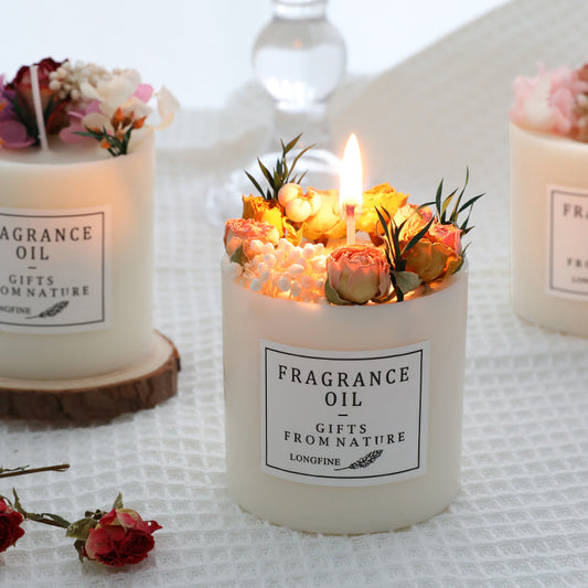 Dried Flowers Candles | Decor Romantic Candles | KayEssence