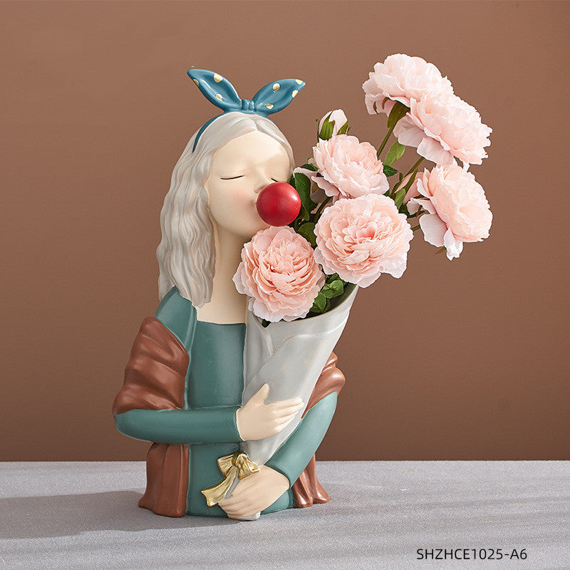 Girl Figurine Resin Sculpture | Home Decor Figurine | KayEssence