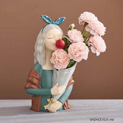 Girl Figurine Resin Sculpture | Home Decor Figurine | KayEssence