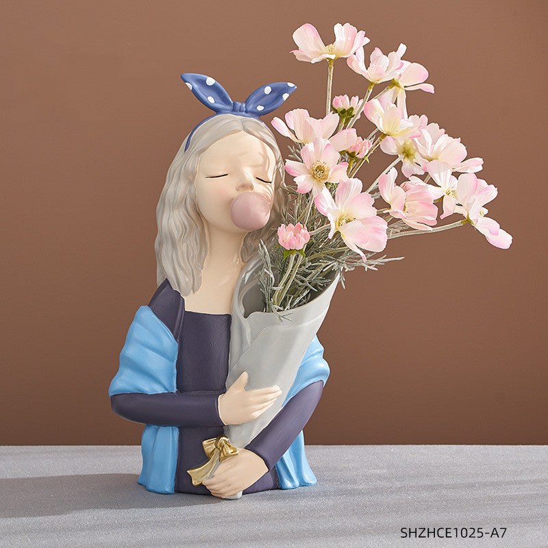Girl Figurine Resin Sculpture | Home Decor Figurine | KayEssence